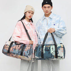 Graffiti Sports Fitness Bag Travel Bag Luggage Handbag Women Shoulder Bag
