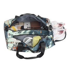Graffiti Sports Fitness Bag Travel Bag Luggage Handbag Women Shoulder Bag