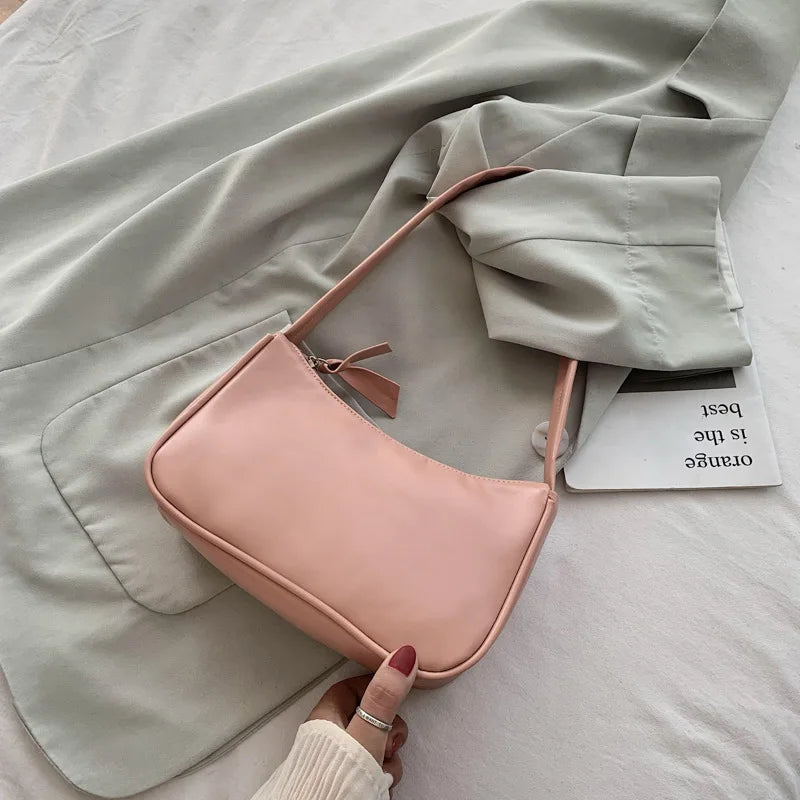 Retro PU Leather Top Handle Bag Women Shoulder Totes Underarm Handbag