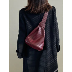 Stylish Slanted Chest Bag Artistic Bucket Bag