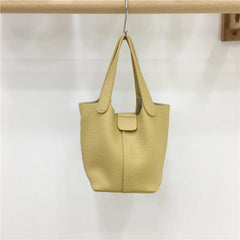 High Ladies Leather Bucket Bag All-match Shoulder Bag