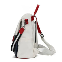 Leather Anti-Theft Women Backpack Large Capacity School Bag