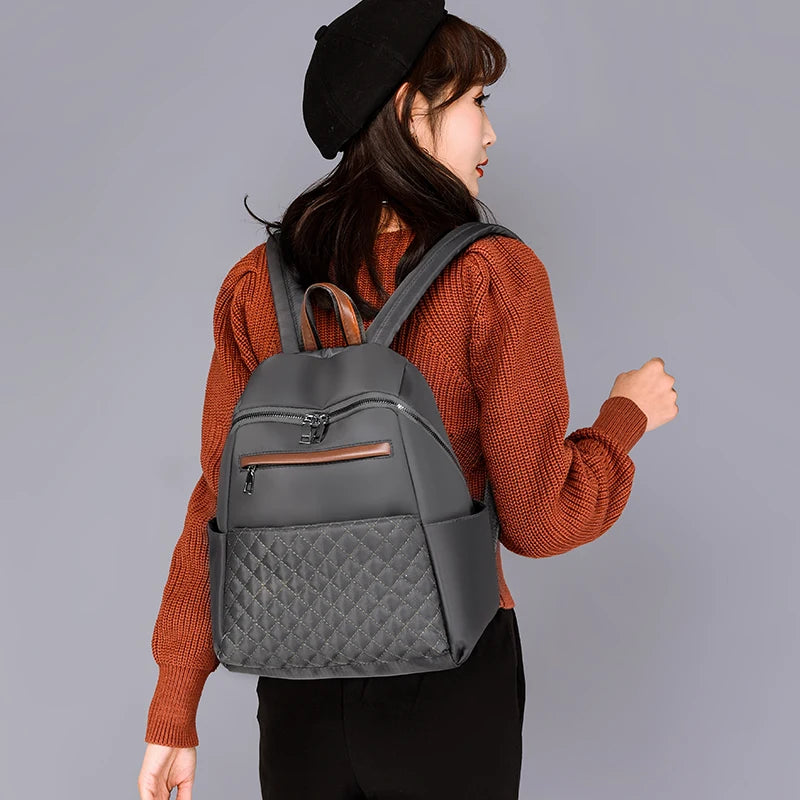 Nylon Backpack Women Large Capacity Waterproof Travel Bags