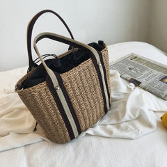 Summer Straw Bag Crossbody Beach Handbag Rattan Bag Women