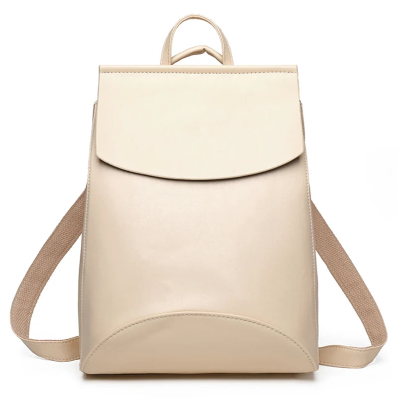 High Women Backpack PU Leather Backpacks for Teenage Girls