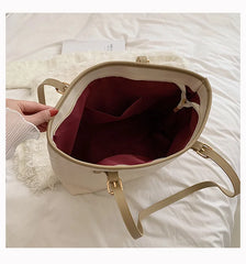 High-capacity Tote Bag Commuter Bag Female Joker Texture Bag