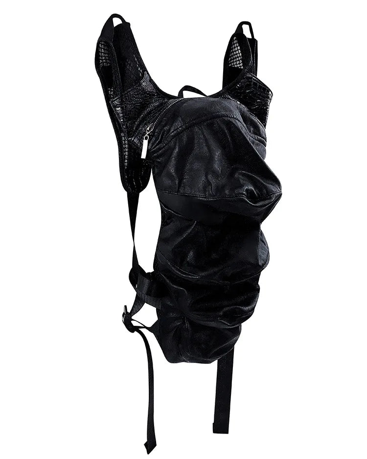 Hot Women's Backpack American Dark Punk Outdoor PU Leather Bag