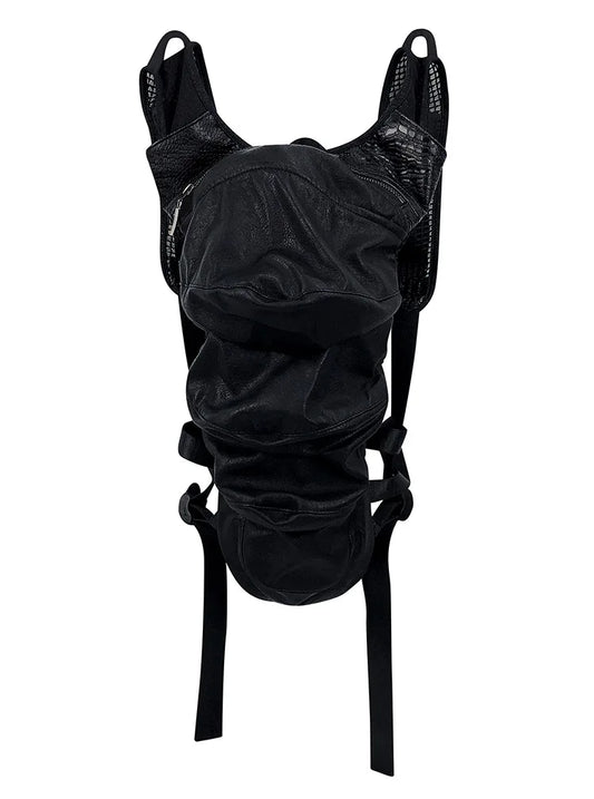 Hot Women's Backpack American Dark Punk Outdoor PU Leather Bag
