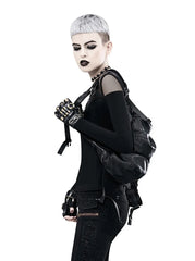 Hot Women's Backpack American Dark Punk Outdoor PU Leather Bag