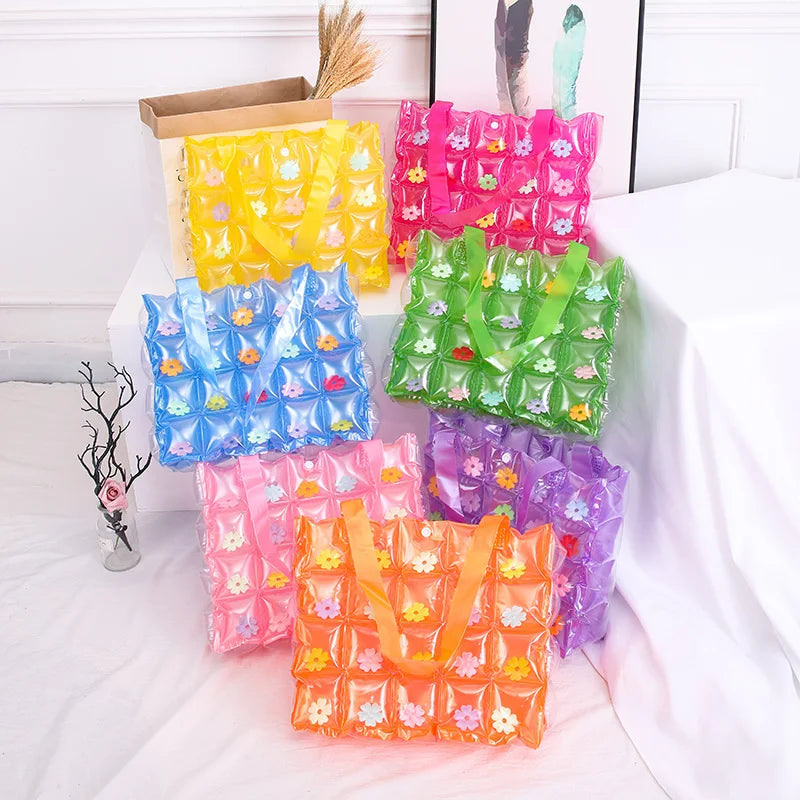 Inflatable PVC Tote Bag for Women Beach Pool Handbag