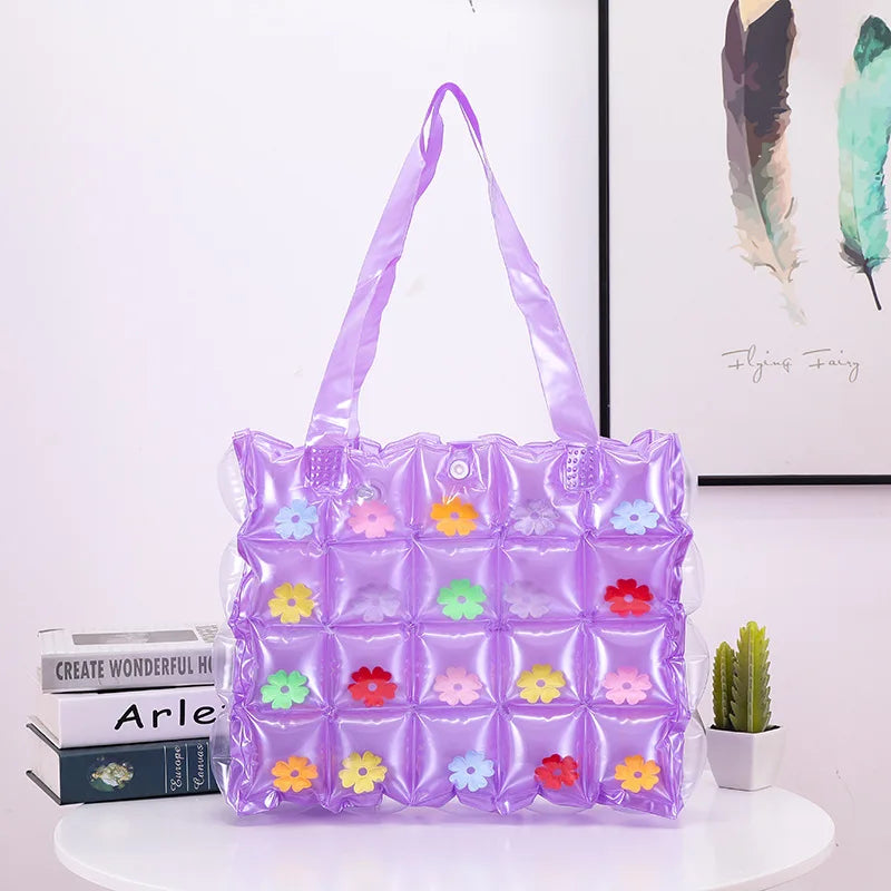 Inflatable PVC Tote Bag for Women Beach Pool Handbag