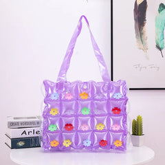 Inflatable PVC Tote Bag for Women Beach Pool Handbag