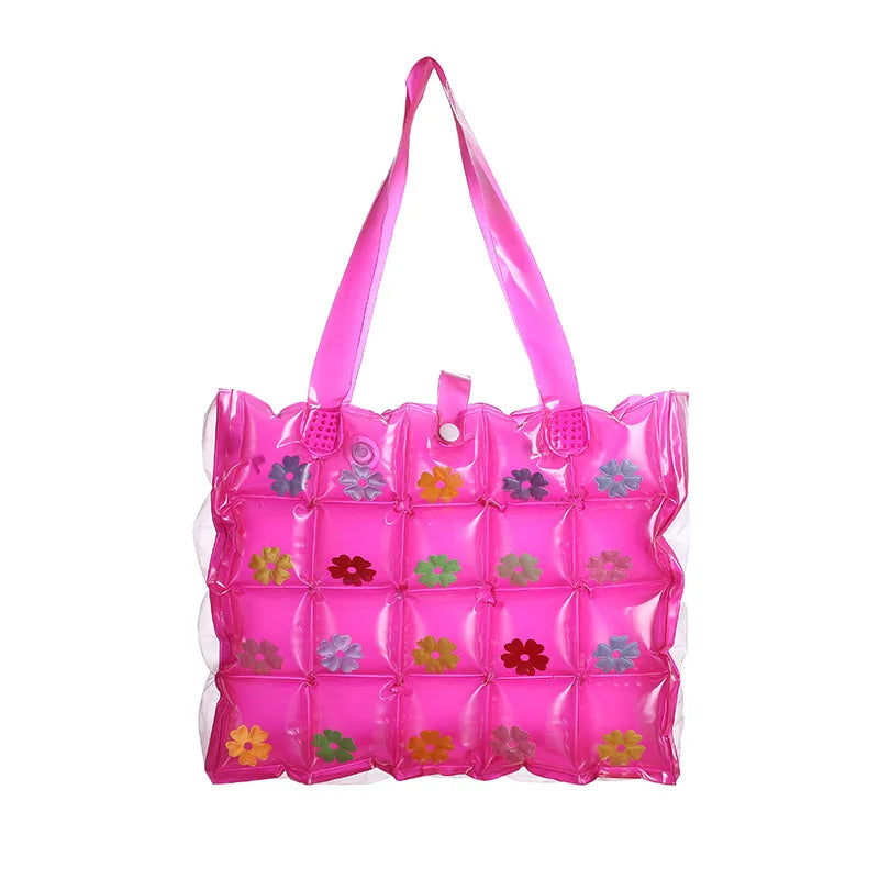 Inflatable PVC Tote Bag for Women Beach Pool Handbag
