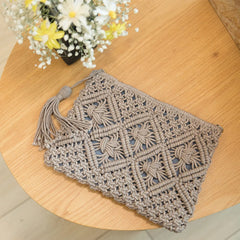 Women Envelope Hasp Beach Bag Clutch Female Braided Handbag