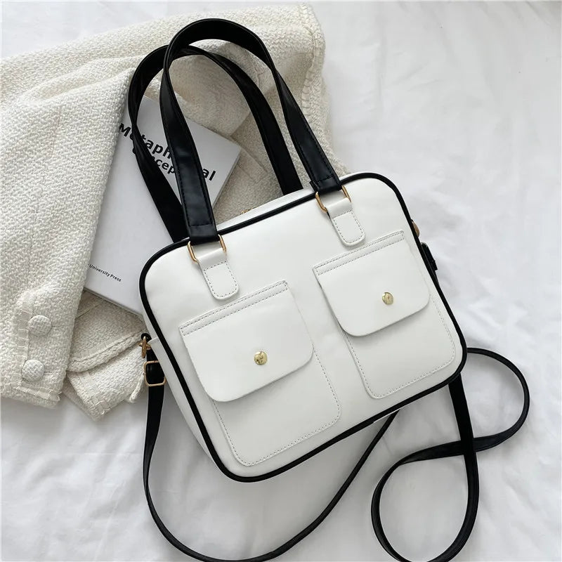 Large Capacity Women Shoulder Handbag Soft Leather Bag