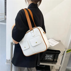 Large Capacity Women Shoulder Handbag Soft Leather Bag