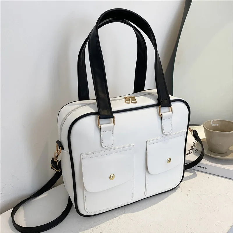 Large Capacity Women Shoulder Handbag Soft Leather Bag