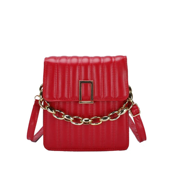 Pleated Chain One Shoulder Crossbody Bag Women