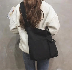 Youth Canvas Messenger Bag Student Tuition Pouch Women's Handbag