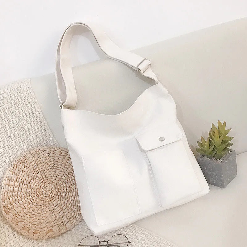 Youth Canvas Messenger Bag Student Tuition Pouch Women's Handbag