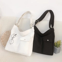 Youth Canvas Messenger Bag Student Tuition Pouch Women's Handbag