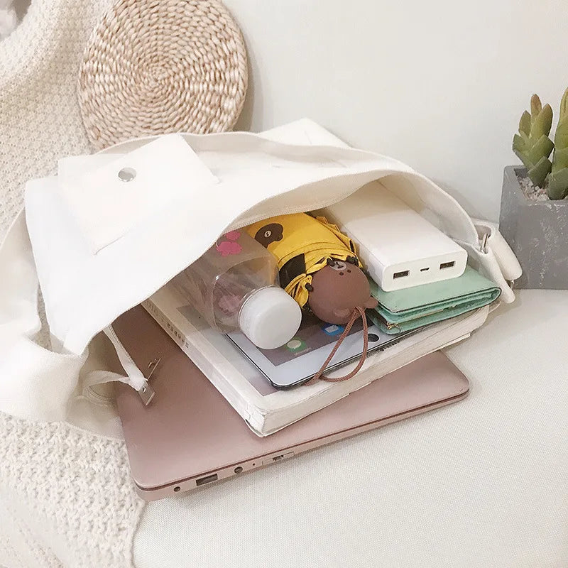 Youth Canvas Messenger Bag Student Tuition Pouch Women's Handbag