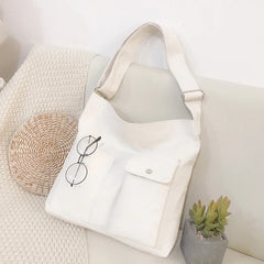 Youth Canvas Messenger Bag Student Tuition Pouch Women's Handbag