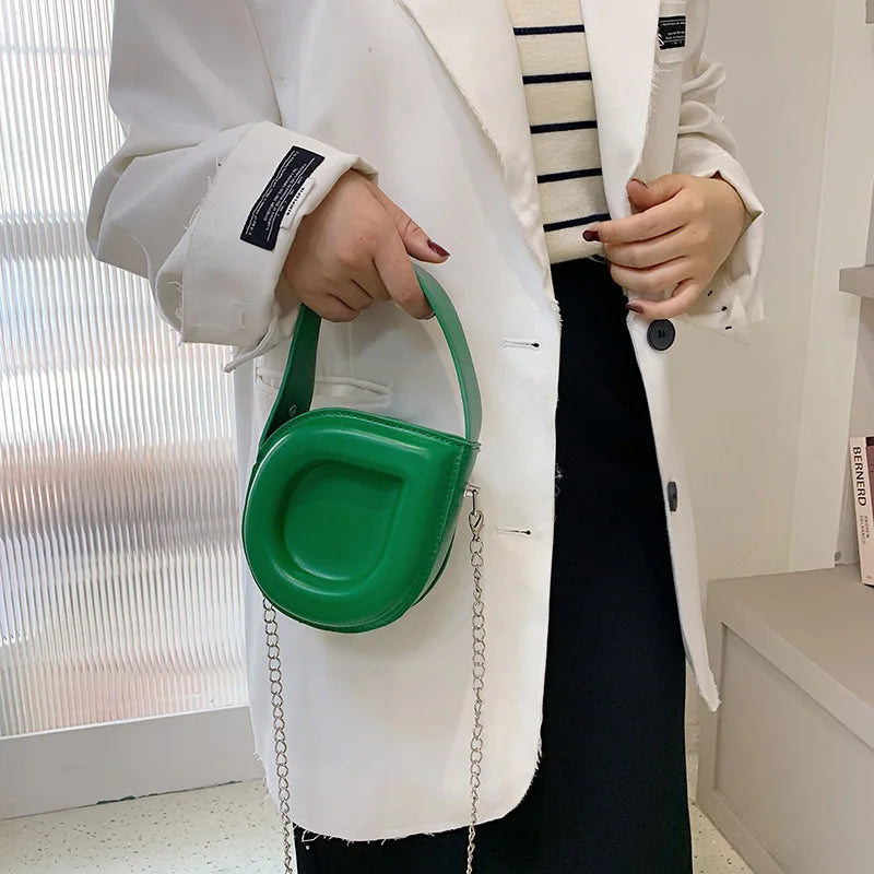 Mini Handbags Chain Crossbody Bags Green Pink Small Totes Party Clutch
