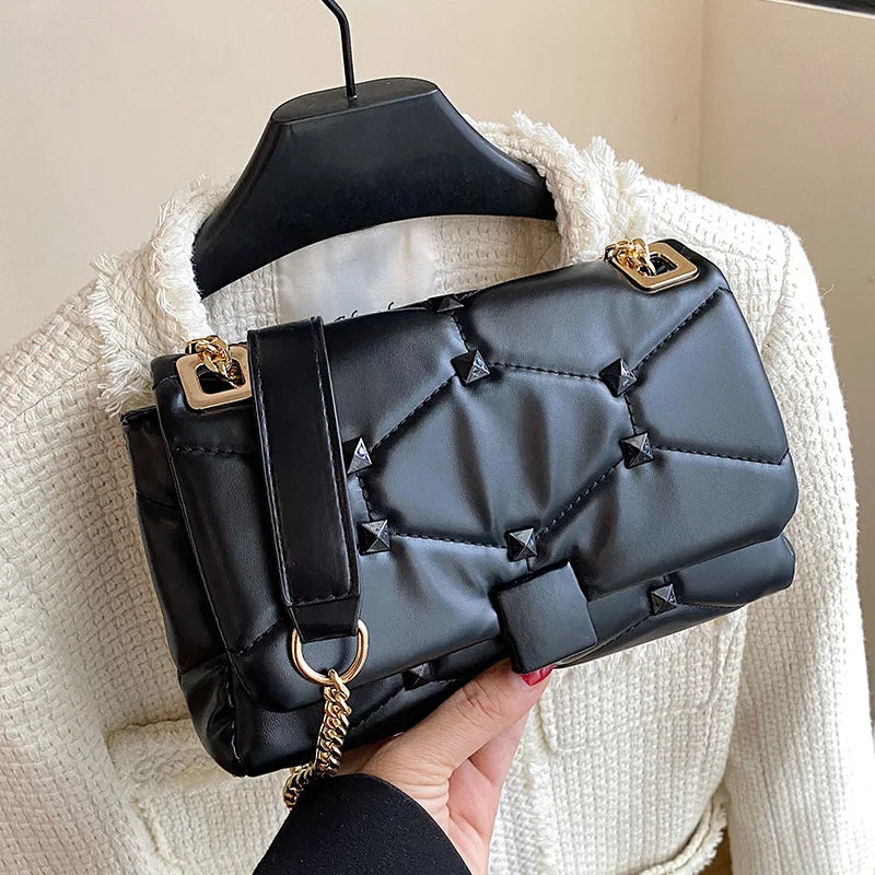 Crossbody Rhombus Bag High Quality Red Women's Shoulder Bag