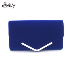 Ladies Evening Envelope Metal Chain Clutch Bag Wedding Party