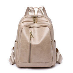 Women's Soft Leather Backpack Large Capacity School Bag Travel Backpack
