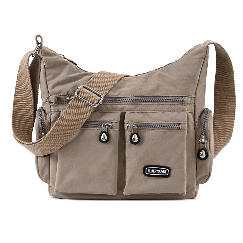 Women's Large Capacity Nylon Shoulder Bag Lightweight Casual Messenger Bag