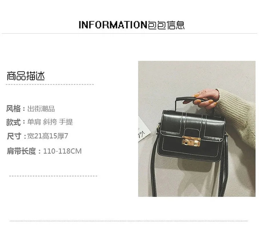 Oil Leather Women Bag Adjustable Shoulder Strap