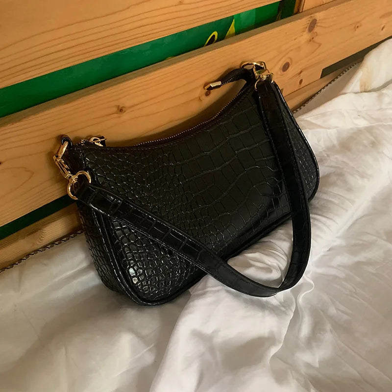 PU Leather Women Shoulder Bag Solid Color Wild Personality Temperament