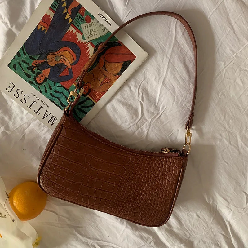 PU Leather Women Shoulder Bag Solid Color Wild Personality Temperament