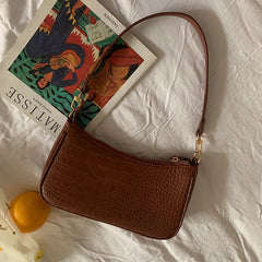 PU Leather Women Shoulder Bag Solid Color Wild Personality Temperament