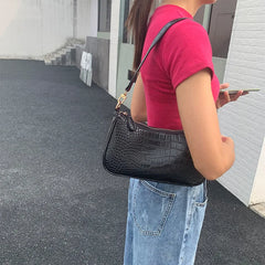 PU Leather Women Shoulder Bag Solid Color Wild Personality Temperament