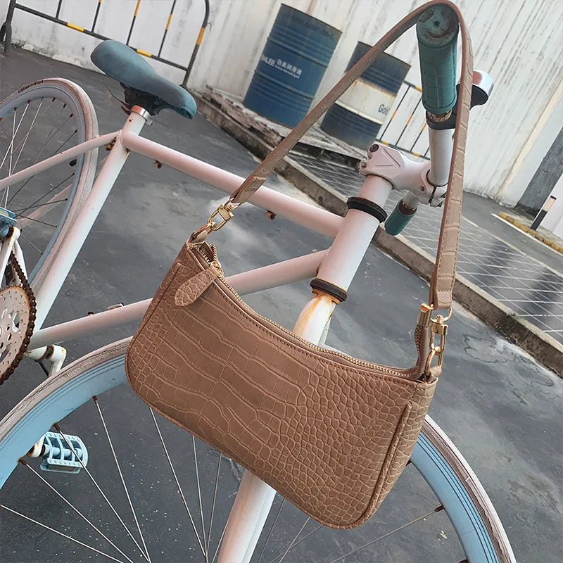 PU Leather Women Shoulder Bag Solid Color Wild Personality Temperament