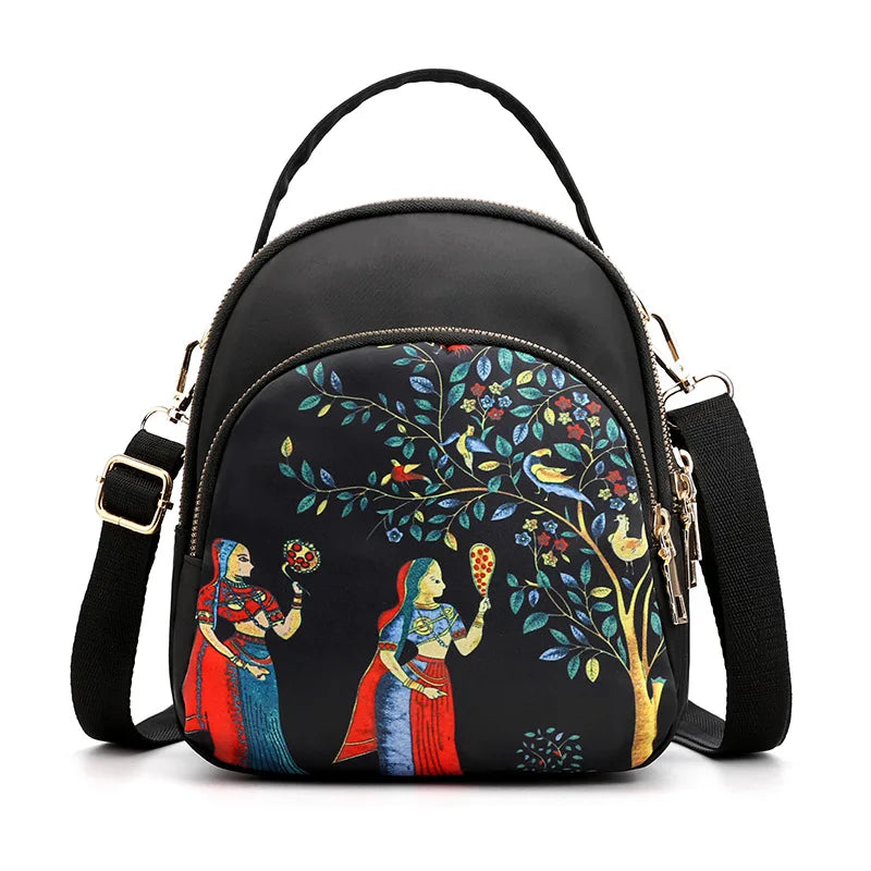 National Style Messenger Bags Versatile Handbag Backpacks