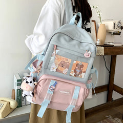Waterproof Transparent Nylon Backpack Large Capacity Teen Backpack