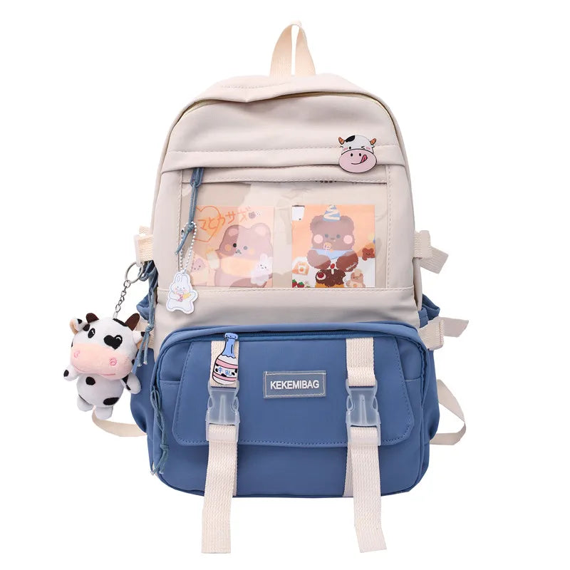 Waterproof Transparent Nylon Backpack Large Capacity Teen Backpack