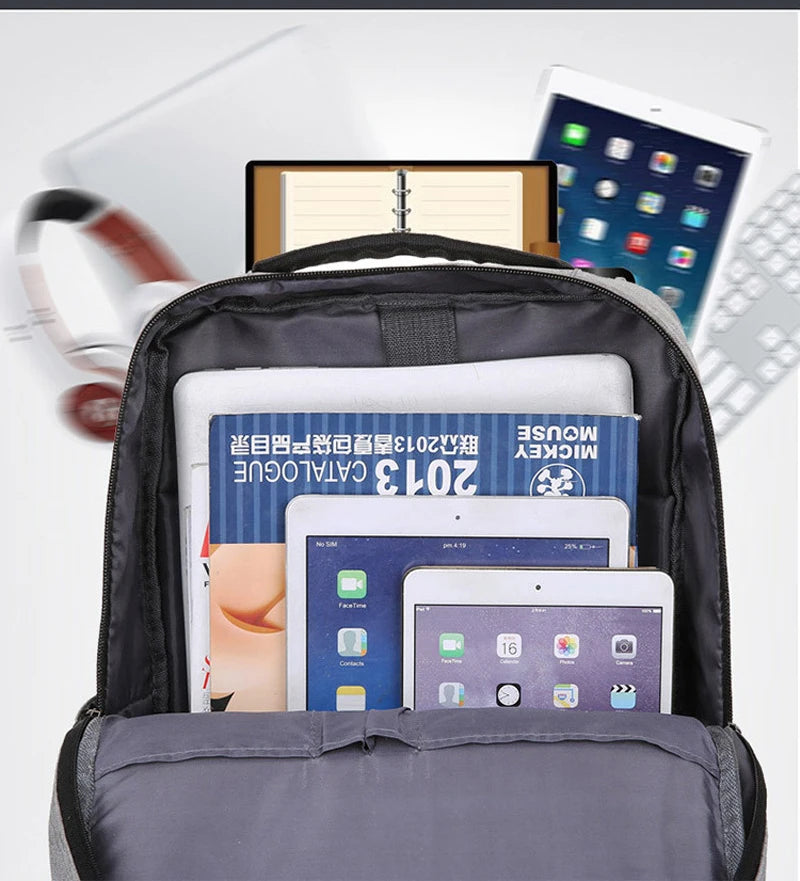 Anti Theft Laptop Backpack Men Women School Bag USB Rucksack Travel Daypacks