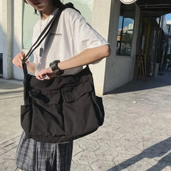 Large Capacity Canvas Shoulder Bags Denim Leisure Or Travel Bag for Women