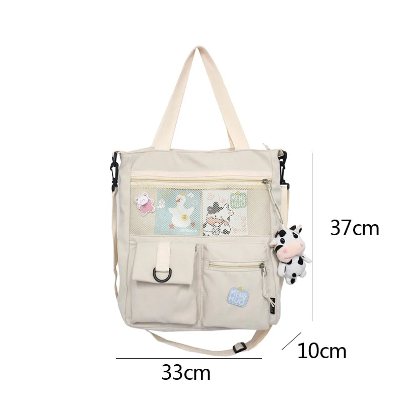 Large Capacity Girl Shoulder Bag Fashionable Students Inclined Shoulder Bag