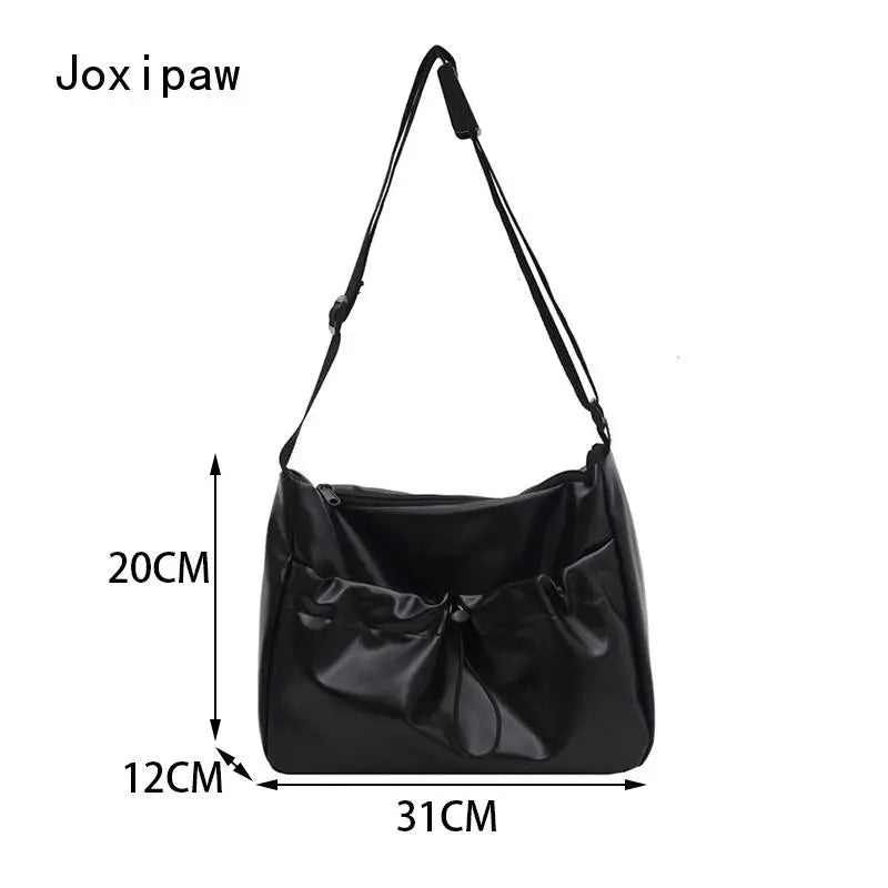 Large Capacity Shoulder Bag for Women Soft Pu Leather Messenger Bag