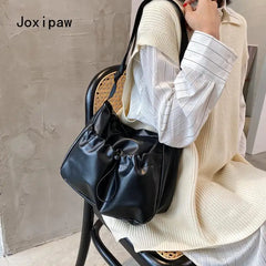 Large Capacity Shoulder Bag for Women Soft Pu Leather Messenger Bag