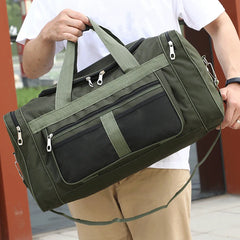 Large Capacity Waterproof Travel Bag Army Green Portable Duffle Handbag