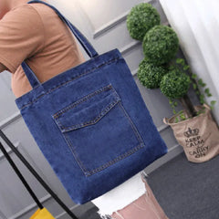 Large Capacity Women Shoulder Bags Street Canvas Denim
