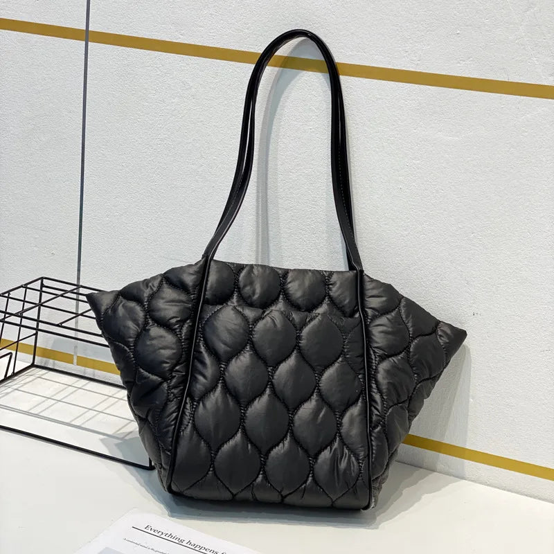 Large Shoulder Bag Handbags For Women Soft Down Cotton Casual Tote