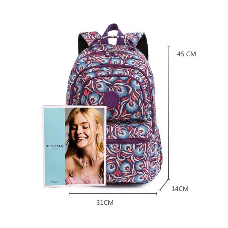 Lightweight Sport Backpacks Women Casual Rucksacks Waterproof Travel Bagpack